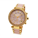 Michael Kors Parker Gold Dial Two Tone Steel Strap Watch for Women - MK6326