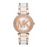 Michael Kors Parker White Dial Two Tone Steel Strap Watch for Women - MK6365