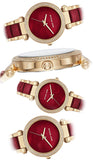 Michael Kors Parker Mother of Pearl Red Dial Two Tone Steel Strap Watch for Women - MK6427