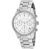 Michael Kors Ritz Silver Dial Silver Steel Strap Watch for Women - MK6428