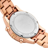 Michael Kors Ritz Chronograph Rose Gold Dial Rose Gold Steel Strap Watch For Women - MK6485