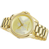 Michael Kors Bradshaw Quartz Gold Dial Gold Steel Strap Watch For Women - MK6555