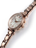 Michael Kors Sofie Chronograph Mother of Pearl White Dial Rose Gold Steel Strap Watch For Women - MK6576