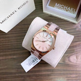 Michael Kors Channing Quartz Mother of Pearl Pink Dial Two Tone Steel Strap Watch For Women - MK6652