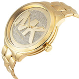 Michael Kors Runway Mercer Crystals Gold Dial Gold Steel Strap Watch For Women - MK6714