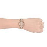 Michael Kors Ritz Three-Hand Glitz Rose Gold Dial Rose Gold Steel Strap Watch for Women - MK6748