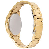 Michael Kors Layton Three Hand Mother of Pearl White Dial Gold Steel Strap Watch For Women - MK6870