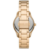 Michael Kors Layton Quartz Black Dial Gold Steel Strap Watch For Women - MK6892