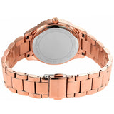 Michael Kors Layton Three Hand Red Dial Rose Gold Steel Strap Watch For Women - MK6893