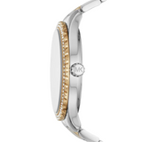 Michael Kors Layton Quartz Silver Dial Two Tone Steel Strap Watch For Women - MK6899