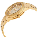 Michael Kors Runway Three-Hand Gold Dial Gold Steel Strap Watch For Women - MK6911