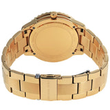 Michael Kors Runway Three-Hand Gold Dial Gold Steel Strap Watch For Women - MK6911