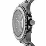 Michael Kors Everest Chronograph Black Dial Grey Steel Strap Watch For Women - MK6974