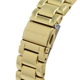 Michael Kors Layton Chronograph Gold Dial Gold Steel Strap Watch For Women - MK6977