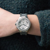 Michael Kors Camille Crystals Quartz Silver Dial Silver Steel Strap Watch for Women - MK6993