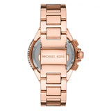 Michael Kors Camille Chronograph White Dial Rose Gold Steel Strap Watch For Women - MK6995