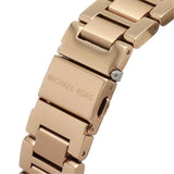 Michael Kors Camille Chronograph White Dial Rose Gold Steel Strap Watch For Women - MK6995