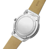 Michael Kors Runway Three Hand White Dial White Leather Strap Watch For Women - MK6998