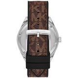 Michael Kors Jessa Multifunction Silver Dial Brown Leather Strap Watch For Women - MK7205