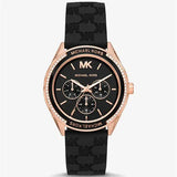 Michael Kors Jessa Quartz Black Dial Black Silicone Strap Watch For Women - MK7266