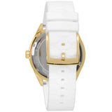 Michael Kors Jessa Quartz Gold Dial White Silicone Strap Watch For Women - MK7267