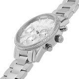 Michael Kors Ritz Chronograph Crystals Silver Dial Silver Steel Strap Watch For Women - MK7301