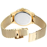 Michael Kors Lennox Three-Hand Gold Dial Gold Mesh Bracelet Watch For Women - MK7335