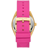 Michael Kors Janelle Quartz Pink Dial Pink Rubber Strap Watch For Women - MK7349