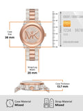 Michael Kors Runway Analog Crystals Rose Gold Dial Two Tone Steel Strap Watch for Women - MK7355