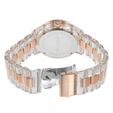 Michael Kors Runway Analog Crystals Rose Gold Dial Two Tone Steel Strap Watch for Women - MK7355