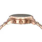 Michael Kors Berkley Chronograph Green Dial Rose Gold Steel Strap Watch For Women - MK7412