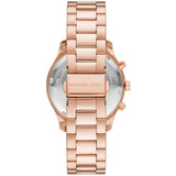 Michael Kors Berkley Chronograph Green Dial Rose Gold Steel Strap Watch For Women - MK7412