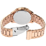 Michael Kors Berkley Chronograph Green Dial Rose Gold Steel Strap Watch For Women - MK7412