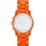 Michael Kors Runway Chronograph Limited Edition Orange Dial Orange Steel Strap Watch for - MK7477LE