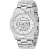 Michael Kors Runway Chronograph Silver Dial Silver Steel Strap Watch for Men - MK8060