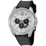 Michael Kors Brecken Chronograph Silver Dial Grey Leather Strap Watch For Men - MK8922