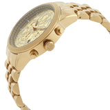 Michael Kors Hutton Chronograph Gold Dial Gold Steel Strap Watch For Men - MK8953