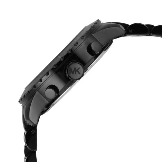 Michael Kors Cunningham Chronograph Black Dial Black Steel Strap Watch For Men - MK8965