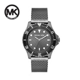 Michael Kors Everest Quartz Grey Dial Grey Mesh Bracelet Watch For Men - MK9093