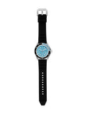 Michael Kors Maritime Three Hand Blue Dial Black Silicone Strap Watch for Men - MK9167