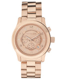 Michael Kors Runway Chronograph Rose Gold Dial Rose Gold Steel Strap Watch for Men - MK8096