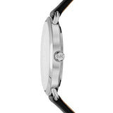 Michael Kors Portia Quartz White Dial Black Leather Strap Watch For Women - MK2658