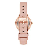 Michael Kors Petite Portia Silver Dial Pink Rubber Strap Watch For Women - MK2735