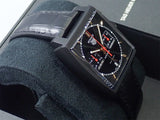 Tag Heuer Monaco Automatic Chronograph Black Dial Black Leather Strap Watch for Men - CBL2180.FC6497