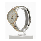 Fossil Jacqueline Analog Moonphase Mother of Pearl White Dial Two Tone Steel Strap Watch for Women - ES5166