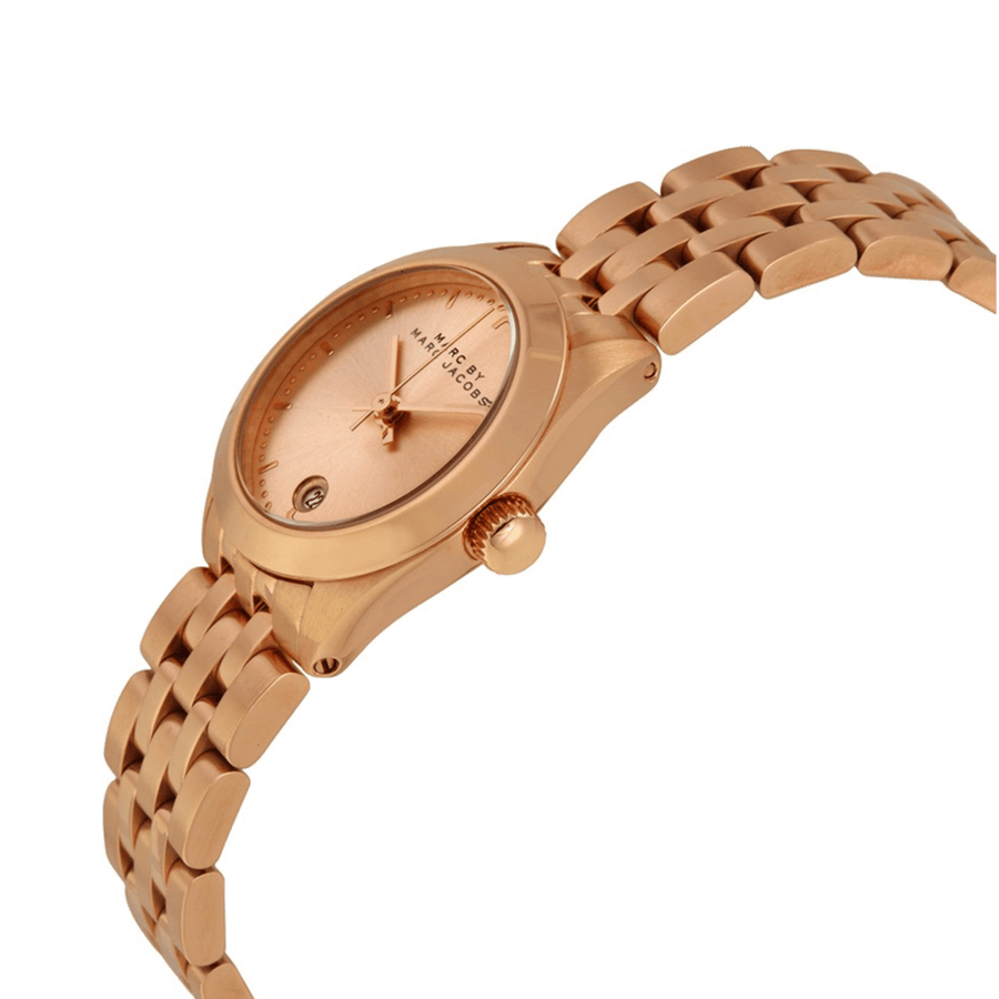 Marc Jacobs Peeker Pink Dial Rose Gold Stainless Steel Strap Watch for Women - MBM3377