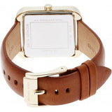 Michael Kors Lake White Dial Brown Leather Strap Watch For Women - MK2584