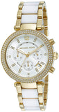 Michael Kors Parker White Dial Two Tone Steel Strap Watch for Women - MK6119