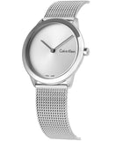 Calvin Klein Minimal SIlver Dial Silver Mesh Bracelet Watch for Women - K3M221Y6