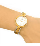 Tissot Flamingo Mother of Pearl Dial Two Tone Steel Strap Watch For Women - T094.210.22.111.01